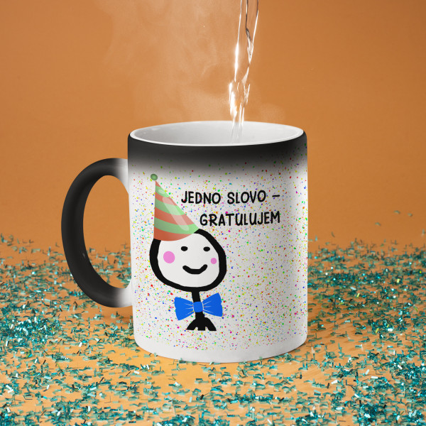 Hrnček "Jedno slovo – gratulujem"