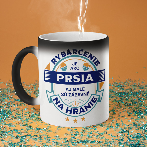 Hrnček "Rybárčenie je ako prsia" Hrnček "Rybárčenie je ako prsia"