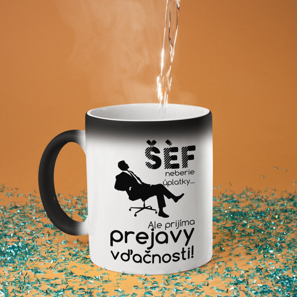 Hrnček "Šéf neberie úplatky"