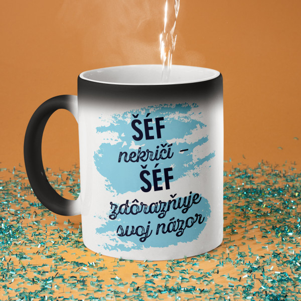 Hrnček "Šéf zdôrazňuje svoj názor"