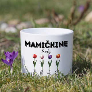 Keramický džbán "Mamičkine kvety" s menami detí