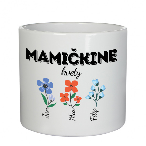 Keramický džbán "Mamičkine kvety" s menami detí Keramický džbán "Mamičkine kvety" s menami detí