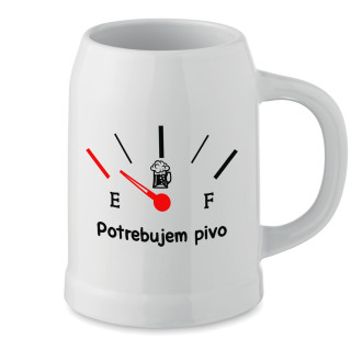 Keramický hrnček "Potrebujem pivo"