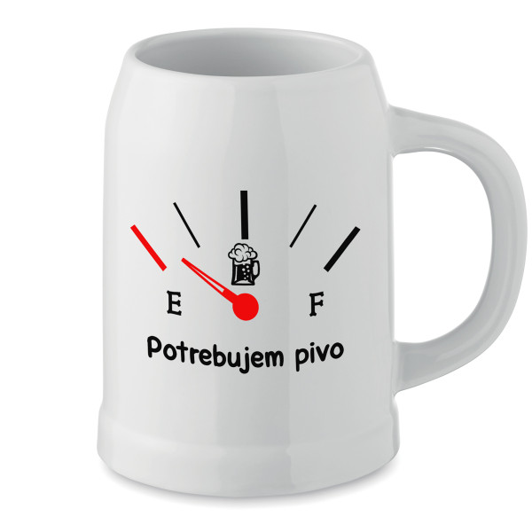 Keramický hrnček "Potrebujem pivo" Keramický hrnček "Potrebujem pivo"