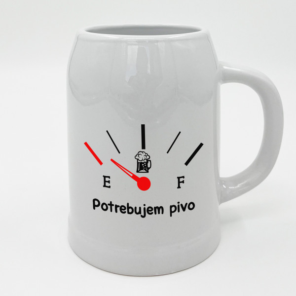 Keramický hrnček "Potrebujem pivo" Keramický hrnček "Potrebujem pivo"