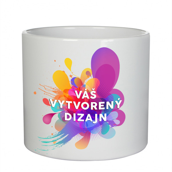 Keramický kvetináč s vlastným motívom