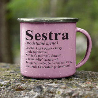 Kovový hrnček "Sestra"