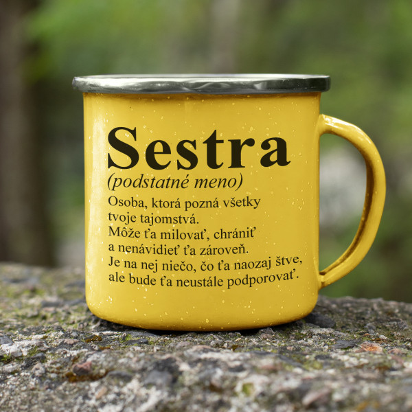 Kovový hrnček "Sestra" Kovový hrnček "Sestra"
