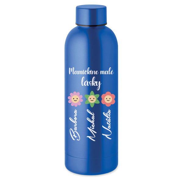 Kovová termoska "Mamičkine malé lásky" s menami podľa vášho výberu (500ml)