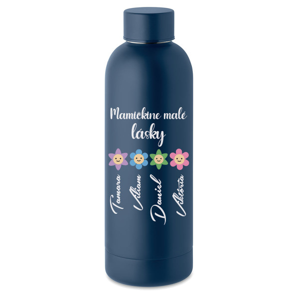 Kovová termoska "Mamičkine malé lásky" s menami podľa vášho výberu (500ml)