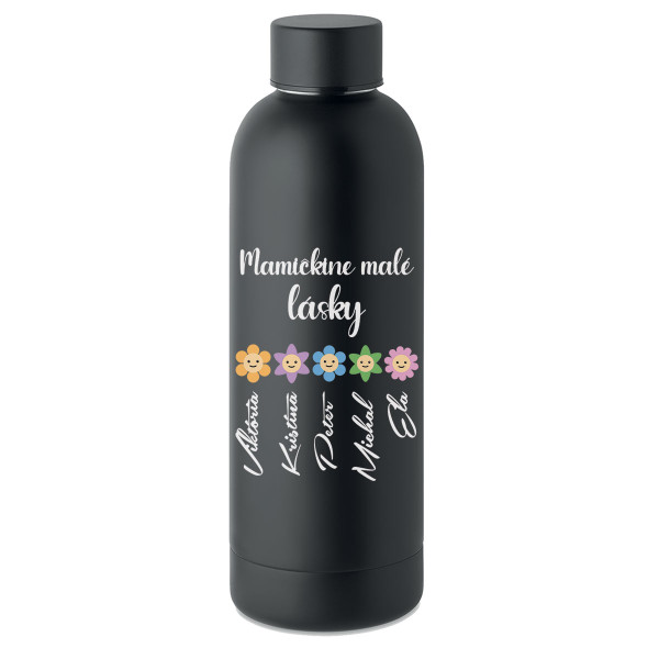 Kovová termoska "Mamičkine malé lásky" s menami podľa vášho výberu (500ml)