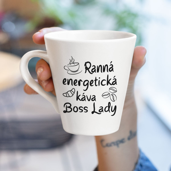 Latte hrnček "Ranná káva šéfky"