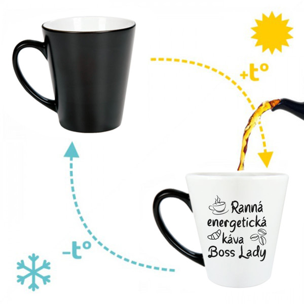 Latte hrnček "Ranná káva šéfky"