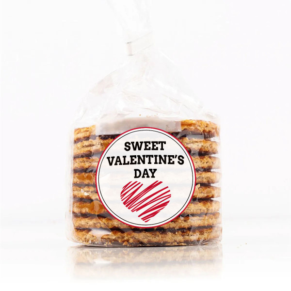 Holandské vafle plnené karamelom "Sweet Valentine’s Day", 250g