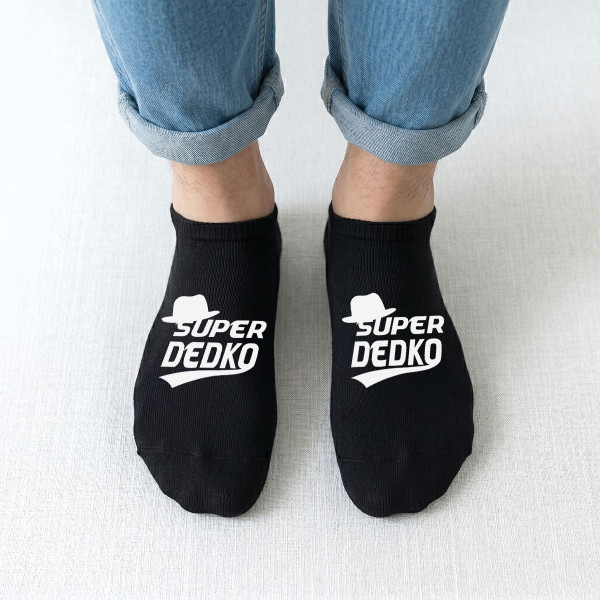 Pánske krátke ponožky "Super dedko"