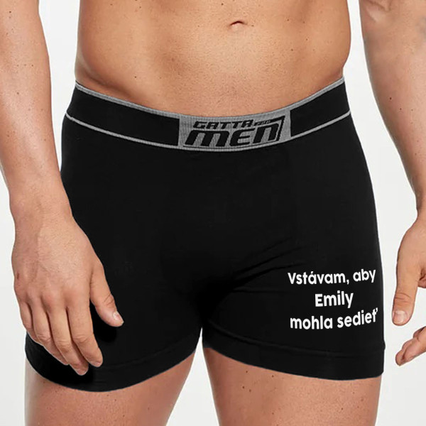 Pánske spodné prádlo "I rise" s vášim vybraným menom