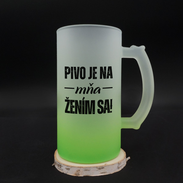 Pivný pohár "Budem sa ženiť"