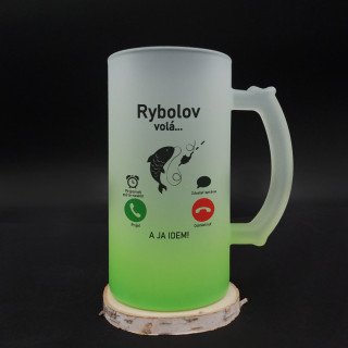Pivný pohár "Rybárčenie volá"