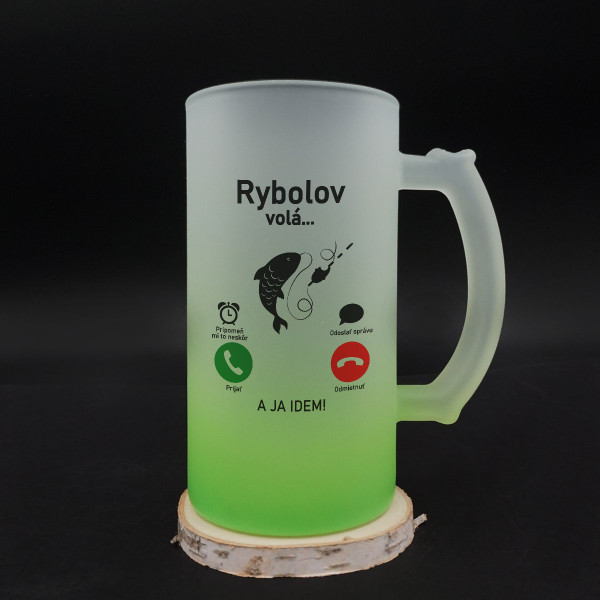 Pivný pohár "Rybárčenie volá" Pivný pohár "Rybárčenie volá"