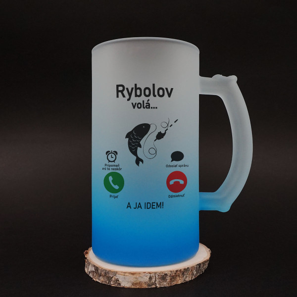 Pivný pohár "Rybárčenie volá" Pivný pohár "Rybárčenie volá"