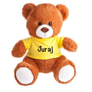 Plyšový medvedík „Jožko Hnedý“ s vaším vybraným menom (27 cm)
