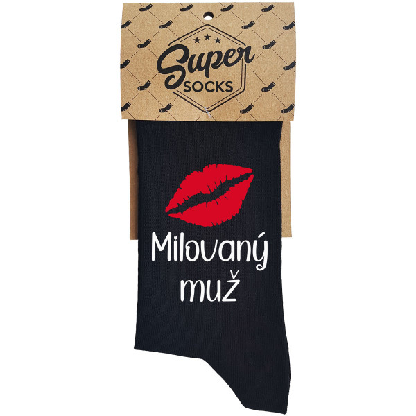 Ponožky "Milovaný muž s bozkom" Ponožky "Milovaný muž s bozkom"