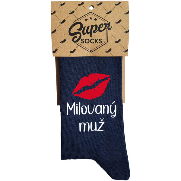 Ponožky "Milovaný muž s bozkom" Ponožky "Milovaný muž s bozkom"
