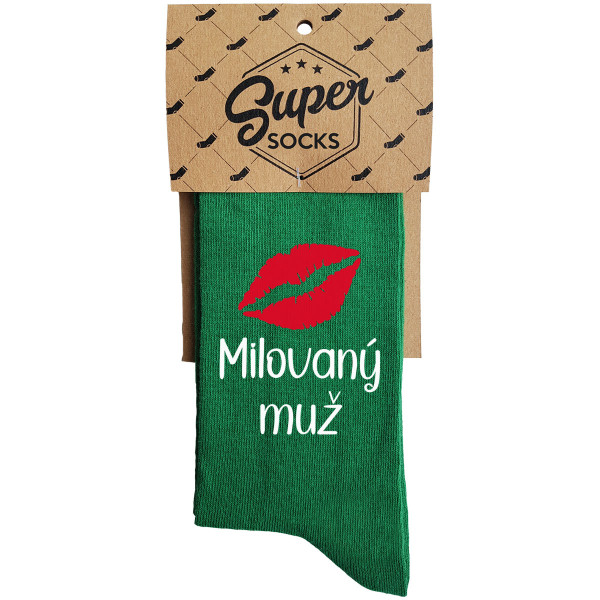Ponožky "Milovaný muž s bozkom" Ponožky "Milovaný muž s bozkom"