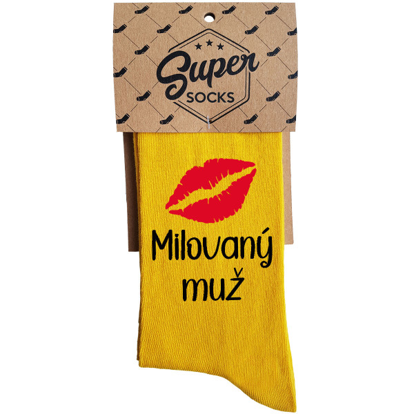 Ponožky "Milovaný muž s bozkom" Ponožky "Milovaný muž s bozkom"
