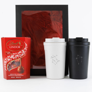 Prémiová darčeková sada pre páry "Zodiakové konštelácie" s vašimi vybranými zverokruhmi (400ml)