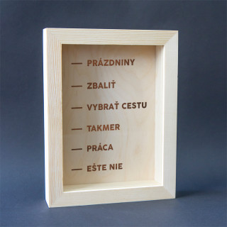 Rámček - pokladnička "Prázdniny"