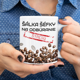 Šálka proti stresu pre šéfku