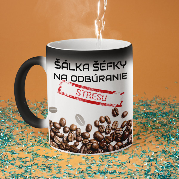 Šálka proti stresu pre šéfku