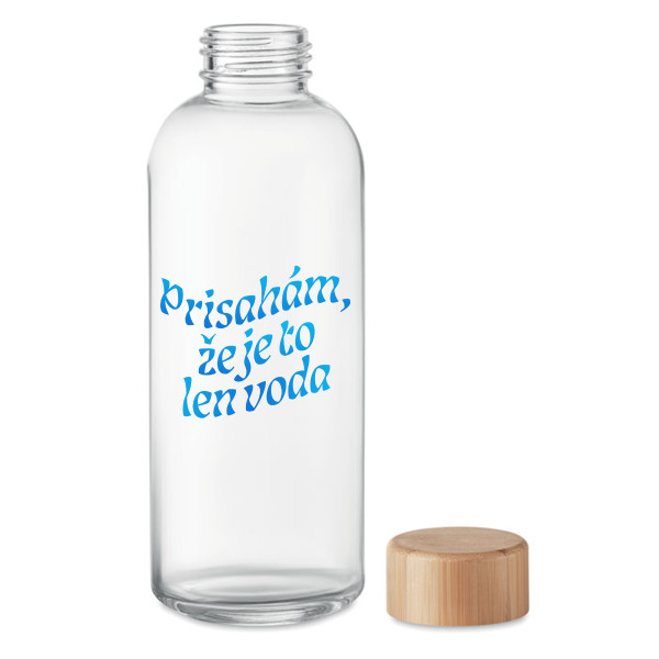 Sklenená fľaša na vodu "Prisahám, že je to len voda" (650ml) Sklenená fľaša na vodu "Prisahám, že je to len voda" (650ml)