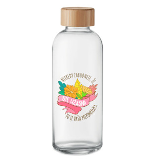Sklenená fľaša na vodu "Si úžasný!" (650ml)