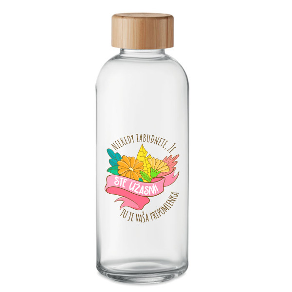 Sklenená fľaša na vodu "Si úžasný!" (650ml)