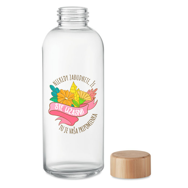 Sklenená fľaša na vodu "Si úžasný!" (650ml)