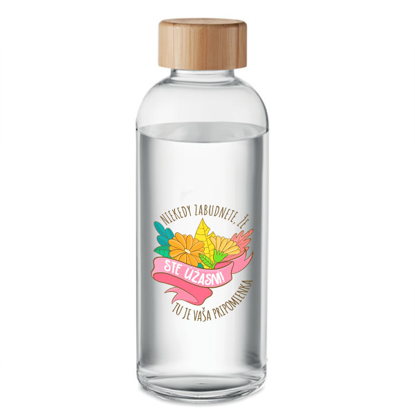 Sklenená fľaša na vodu "Si úžasný!" (650ml)