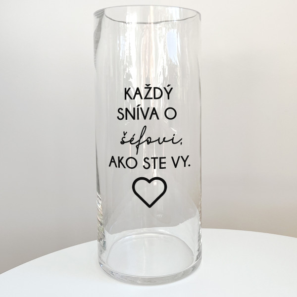Sklenená váza "Šéf" Sklenená váza "Šéf"
