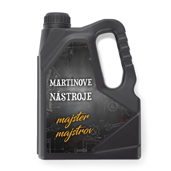 Súprava náradia v tvare kanistra "Majster" s vaším zvoleným menom