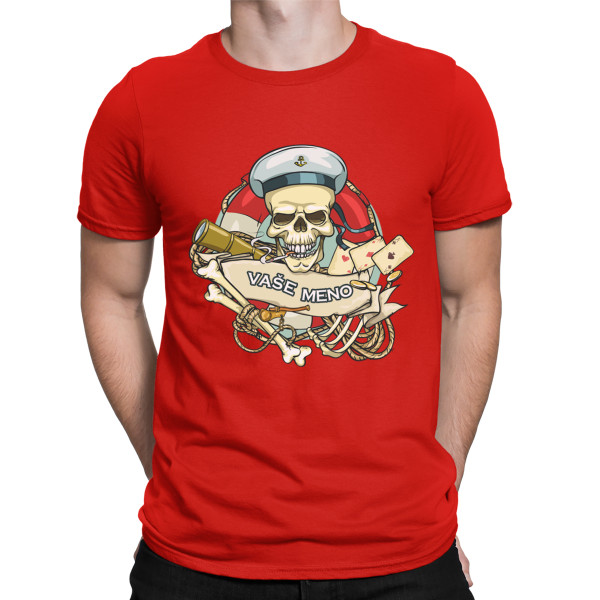 Tričko „Captain Skull“ s vami vybraným menom