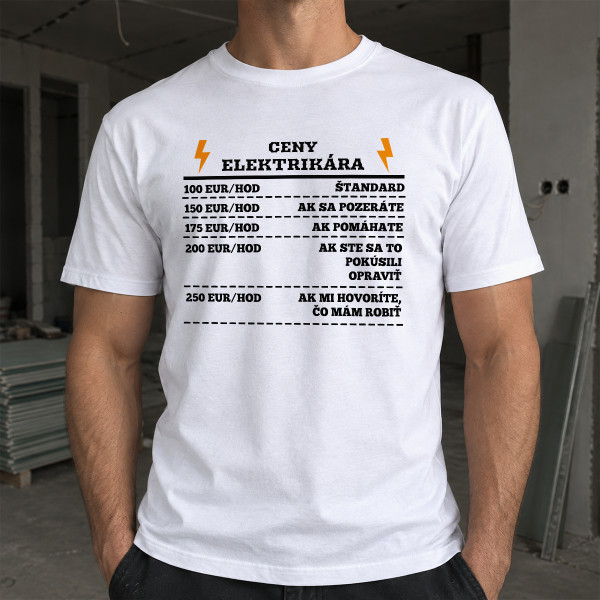 Tričko "Ceny elektrikára"