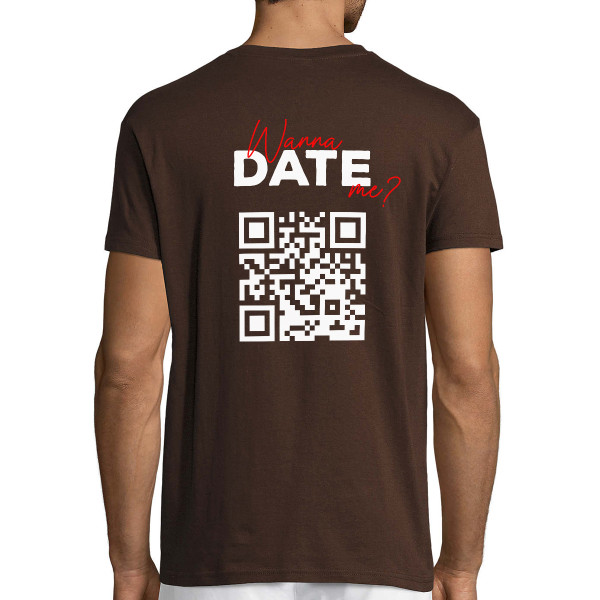 Tričko "Chceš so mnou chodiť?" s personalizovaným QR kódom