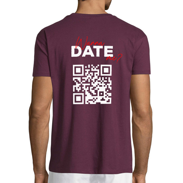 Tričko "Chceš so mnou chodiť?" s personalizovaným QR kódom