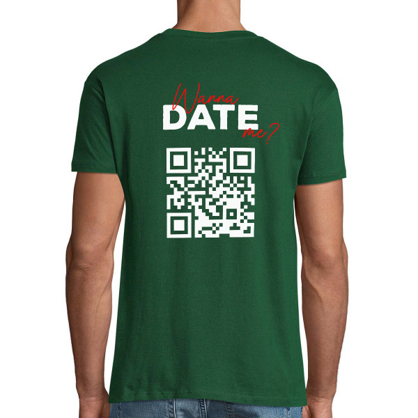 Tričko "Chceš so mnou chodiť?" s personalizovaným QR kódom