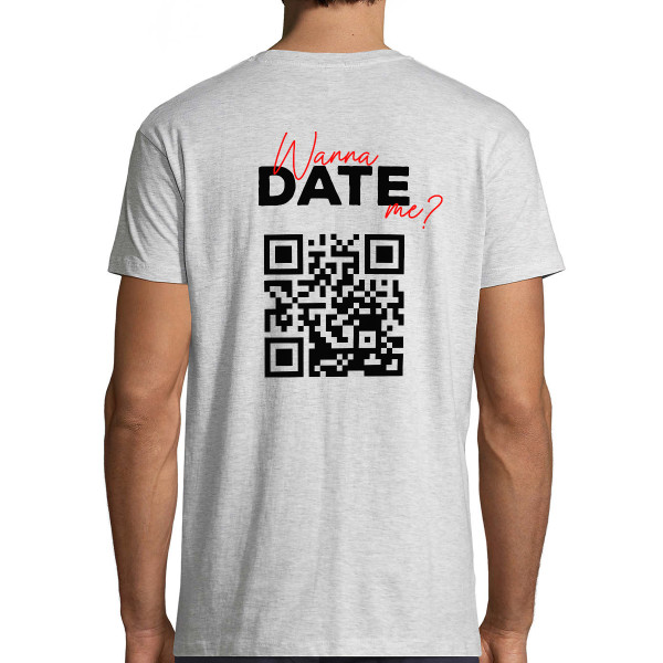 Tričko "Chceš so mnou chodiť?" s personalizovaným QR kódom
