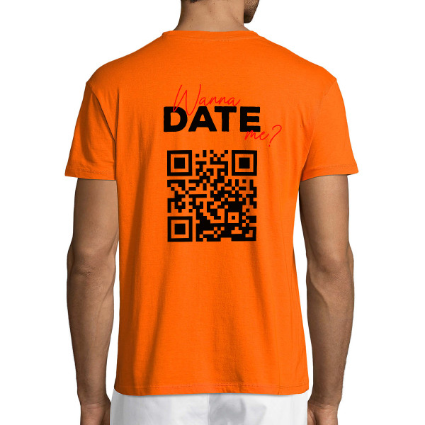 Tričko "Chceš so mnou chodiť?" s personalizovaným QR kódom