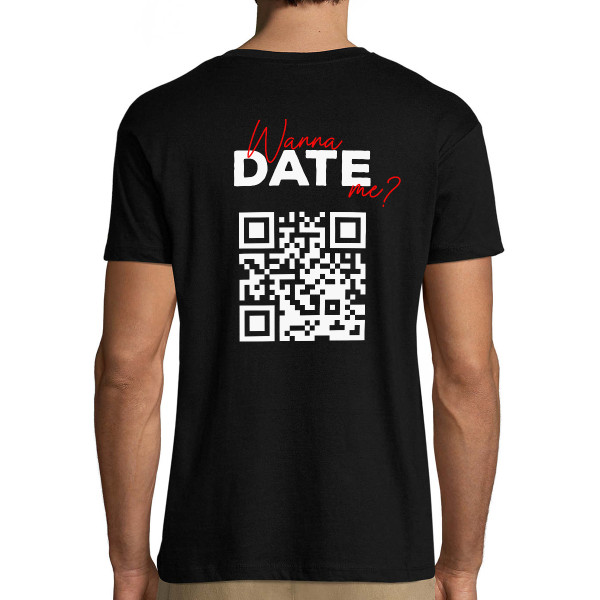 Tričko "Chceš so mnou chodiť?" s personalizovaným QR kódom