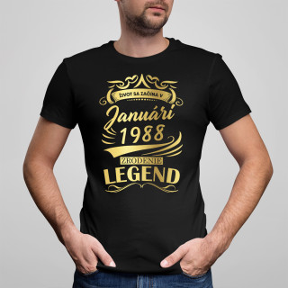 Tričko "Legenda" s dátumom podľa vášho výberu Tričko "Legenda" s dátumom podľa vášho výberu