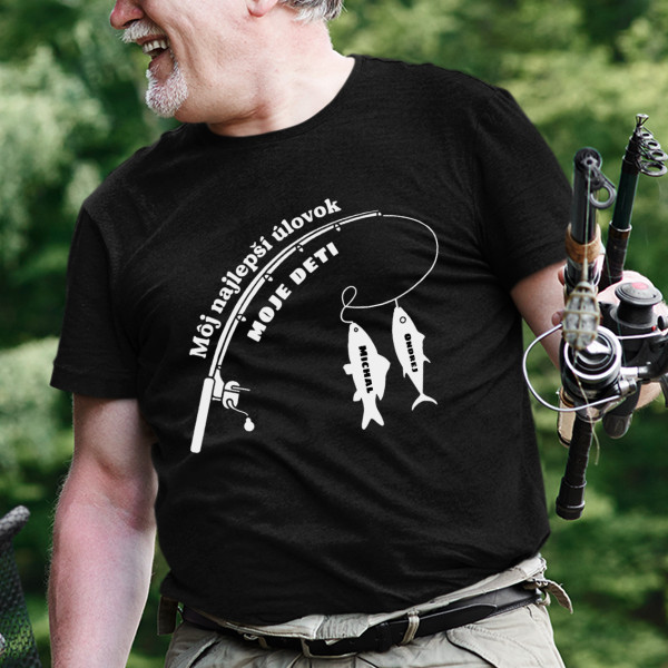 Tričko "Najlepší úlovok" s menami detí